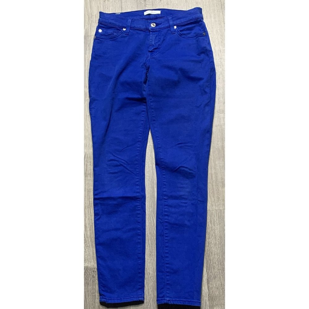 Women's 7 for‎ all mankind Skinny Chino Pants Royal Blue Size 26